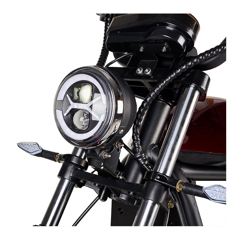 Harley eléctrica matriculable 3000W Ikara color rojo
