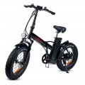 Bicicleta eléctrica con ruedas gruesas plegable