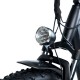 Bicicleta eléctrica XL con ruedas gruesas y guardabarros, color negro